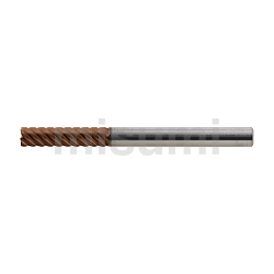 超硬合金立铣刀 XCP涂层 平头型 高硬度钢加工用 多刃 尖角保护 长刃型