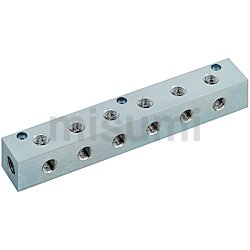 Manifold Block for Pneumatic Use, Side-ThroughHole, L-Port Type