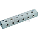 Manifold Block for Pneumatic Use, Side-ThroughHole, L-Port Type