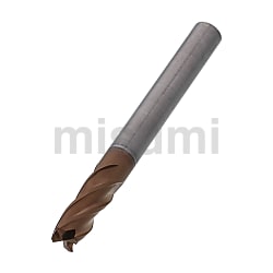 超硬合金立铣刀 立铣刀 XCP涂层 圆弧角型 高硬度钢加工用 /4刃/2.5D刃长型/标准刃长型