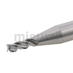 超硬合金立铣刀 铝加工用 平头型 3刃・40°螺旋角/短刃型
