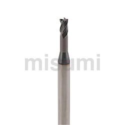 平头型立铣刀 长颈型 MHRH430无限白金涂层 高硬度材料用 4刃长颈型平底铣刀(深沟加工用)