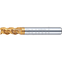 超硬合金立铣刀 TS涂层 平头型 3刃・45゜螺旋角/短刃型 -可进行各种追加工-