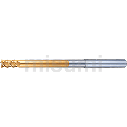 超硬合金立铣刀 TS涂层 平头型 4刃・45゜螺旋角/长柄・短刃型