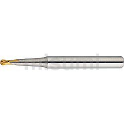 TS涂层硬质合金球头型立铣刀 2刃/锥颈型 -可自由指定颈长-