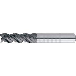 超硬合金立铣刀 铝加工用 金刚石涂层 平头型 3刃/标准刃长型