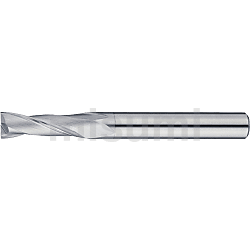 超硬合金立铣刀 铜电极加工用 CRN涂层 平头型 2刃/标准刃长型