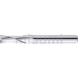 超硬合金立铣刀 铜电极加工用 平头型 2刃/标准刃长型