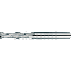 超硬合金立铣刀 树脂加工用 平头型 2刃/超长刃型