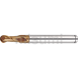 高速钢铣刀 AS涂层粉末高速钢球头型立铣刀 2刃・标准刃长型