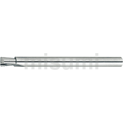 自由指定直刃型立铣刀 硬质合金直刃型立铣刀 2刃・倒锥型 连接部带圆弧角R型