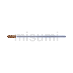 超硬合金立铣刀 XCP涂层 球头型 高硬度钢加工用 2刃 短刃 长柄型