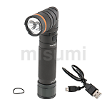 USB直充磁吸可转角手电筒 带专业紫光
