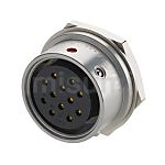 PRC04系列面板安装插座(隔板型)  金属快速插拔连接器