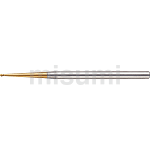 TS涂层硬质合金球头型立铣刀 2刃/锥颈型 -可自由指定颈长-