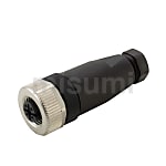 M12插孔I/O连接器 直线型(F)