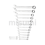 14件英制全抛光两用扳手组套