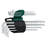 9件铬钒钢加长球头内六角扳手组套