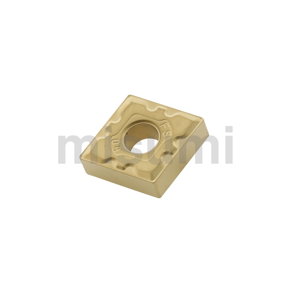 80°菱形0°后角精加工负角型车削用刀片(带孔型)cnmg-fs