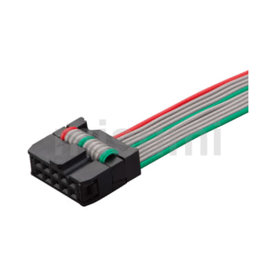 MIL插座线束扁平电缆型线束 使用米思米原创连接器