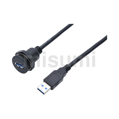 经济型 面板安装型USB3.0(USB2.0兼容)转接头带线 开孔尺寸22mm