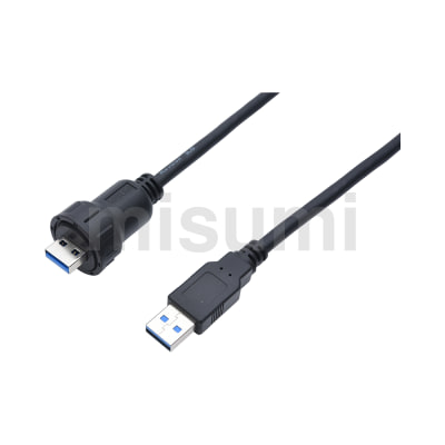 经济型 IP65面板安装型USB3.0(USB2.0兼容)转接头带线 开孔尺寸22mm
