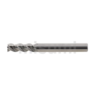 超硬合金立铣刀 铝加工用 平头型 3刃/刃长3D（标准刃长）型 -可进行颈部避让追加工-