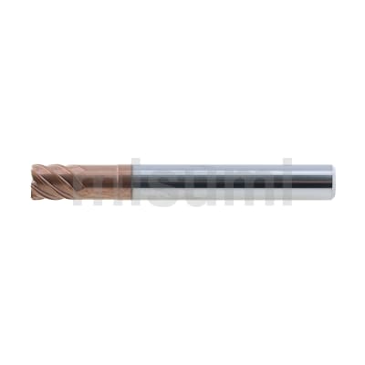 超硬合金立铣刀 XCP涂层 圆弧角型 高硬度钢加工用 6刃/超短刃颈部避让型 标准刃长型