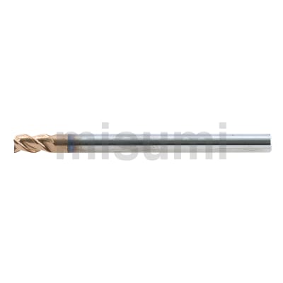 超硬合金立铣刀 XCP涂层 平头型 高硬度钢加工用 高效率型 3刃 短刃型 2.5D刃长型