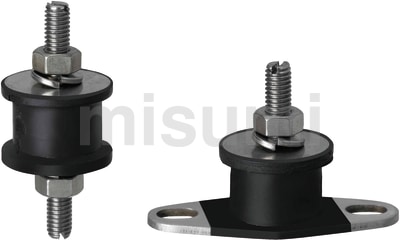 防震橡胶座（不锈钢金属芯）　两端外螺纹型/外螺纹固定板型