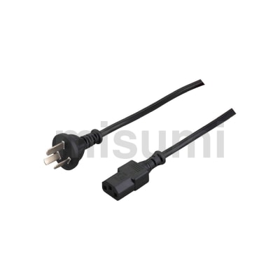 中国规格3芯2端带插头插口电源线 AC型/带直插(O型插头+C13插口)