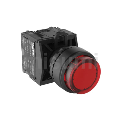 Φ22带LED易装卸型按钮开关 HPP高寿命/高防护系列/酷黑前环圆凸型