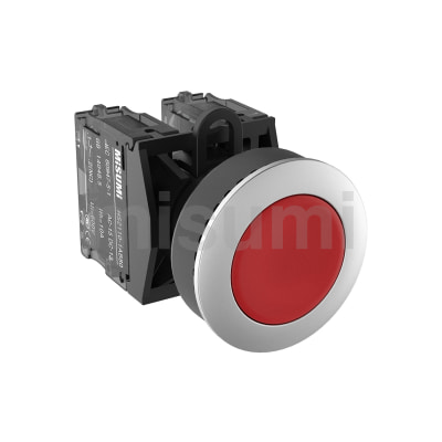 Φ30易装卸型按钮开关 HMPB高寿命/高防护系列/φ30金属纯平嵌入圆型/无LED