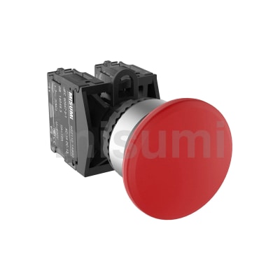 按钮 HMP高寿命/高防护系列/φ22金属环蘑菇头型/无LED/带LED/操作部尺寸φ40