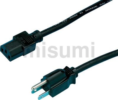 美国规格3芯2端带插头插口电源线 AC型/带直插(A型插头+C13插口)