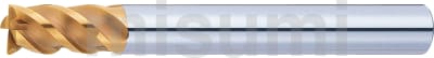 超硬合金立铣刀 TS涂层 平头型 4刃・45°螺旋角/超短刃型 -可进行各种追加工-