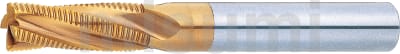 超硬合金立铣刀 TS涂层 粗加工型 细齿纹距/标准刃长型 -可进行颈部避让追加工-