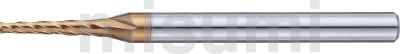 超硬合金立铣刀 TS涂层 锥型 4刃/深肋槽加工用 