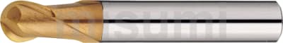 超硬合金立铣刀 TS涂层 球头型（热膨胀刀柄用/R精度±3μm） 高硬度钢加工用 ・2刃/超短刃型