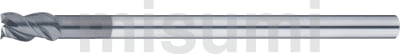 超硬合金立铣刀 铝加工用 DLC涂层 平头型 3刃/超短刃・长柄型