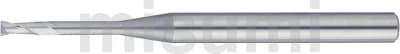 超硬合金立铣刀 铜电极加工用 CRN涂层 平头型 2刃/超短刃・长颈型