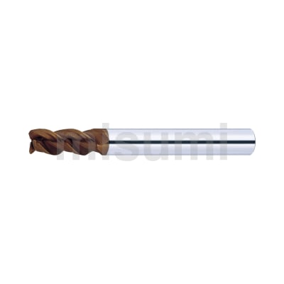 超硬合金立铣刀 XCP涂层 圆弧角型 高硬度钢加工用 /高效率型/3刃/2.5D刃长型